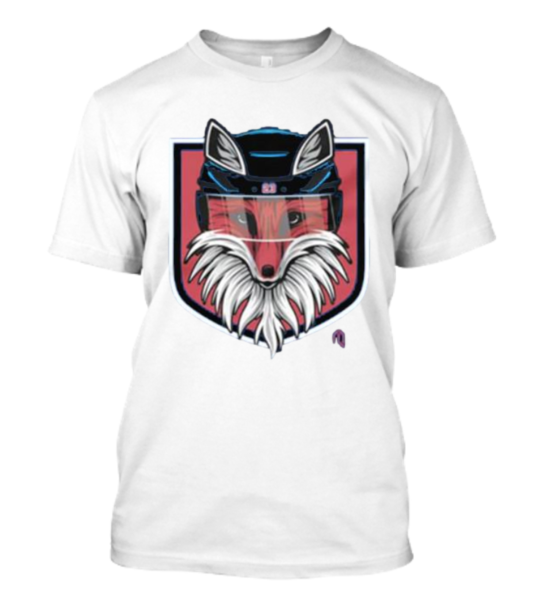 NYR Fox Shield Hockey Logo Helmet T-Shirt
