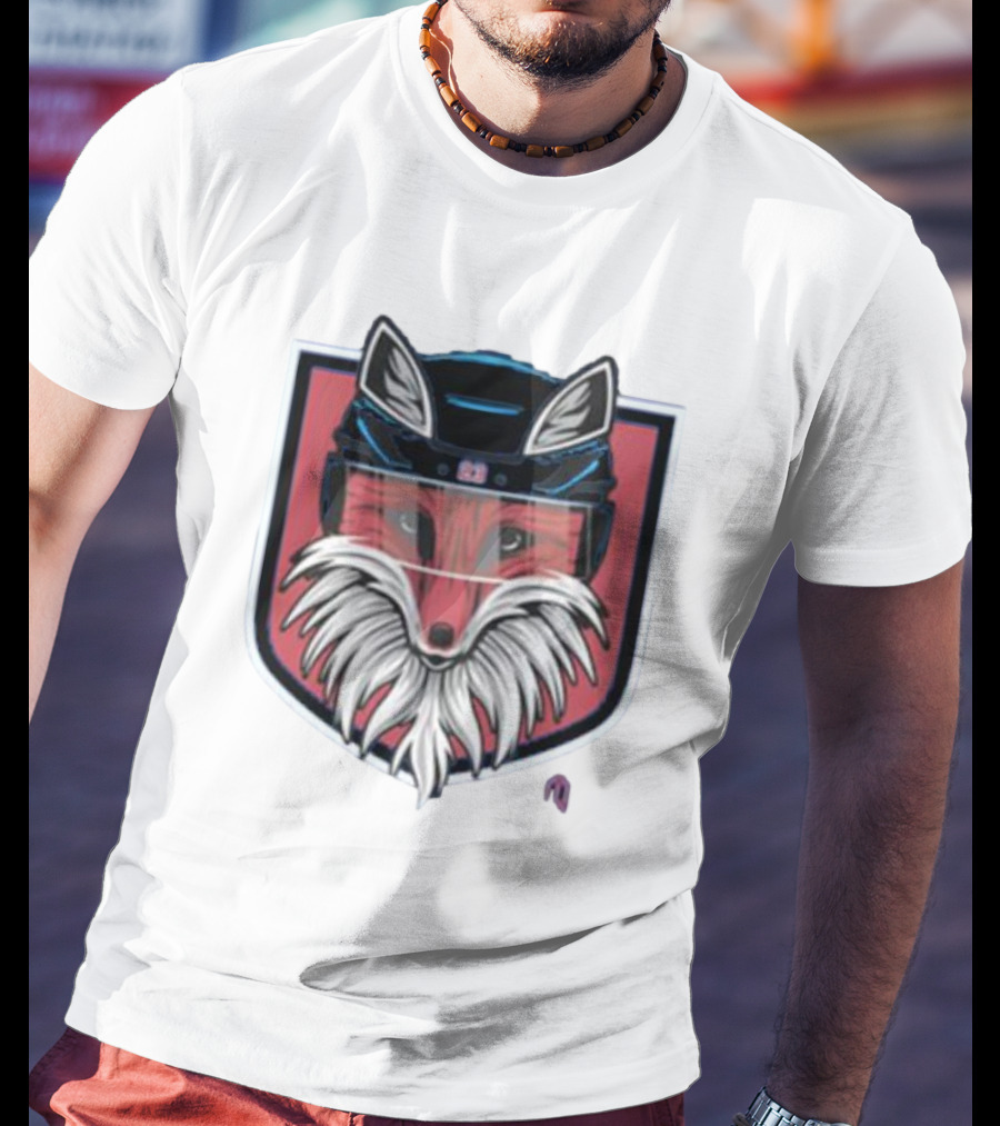 NYR Fox Shield Hockey Logo Helmet T-Shirt