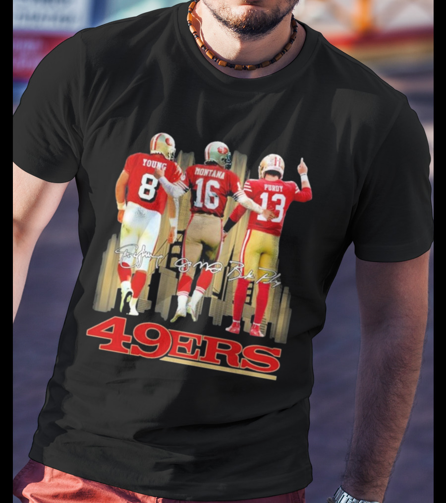 Young Montana Purdy 49ers Signatures Skyline T-Shirt