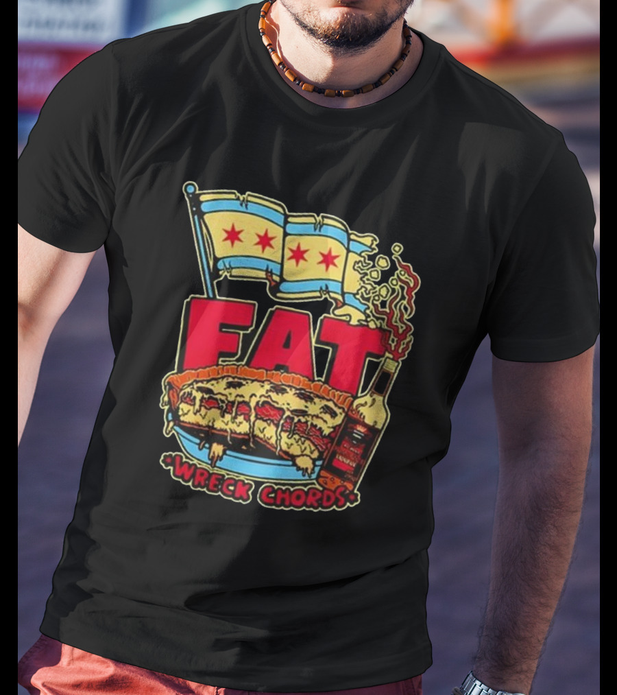 Fat Wreck Chords Chicago IL Deep Dish Pizza And Whiskey September 19 T-Shirt