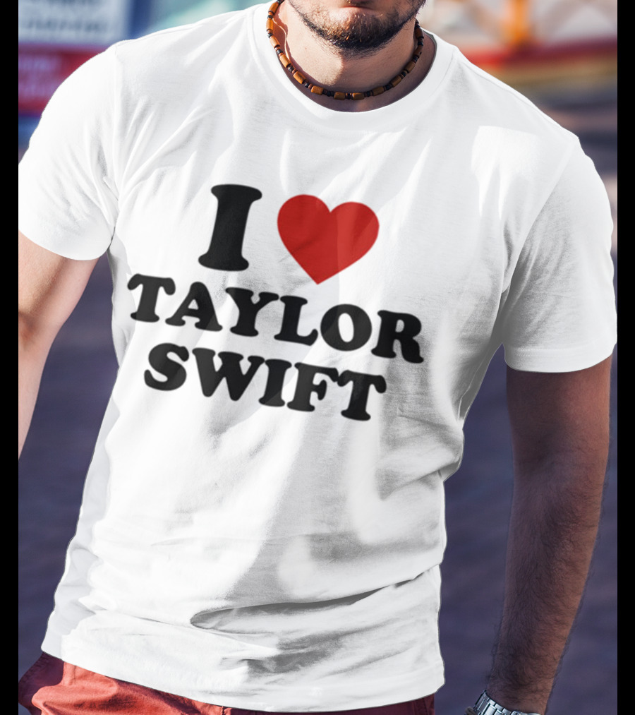 I Love Taylor Swift Red Heart Pin T-Shirt