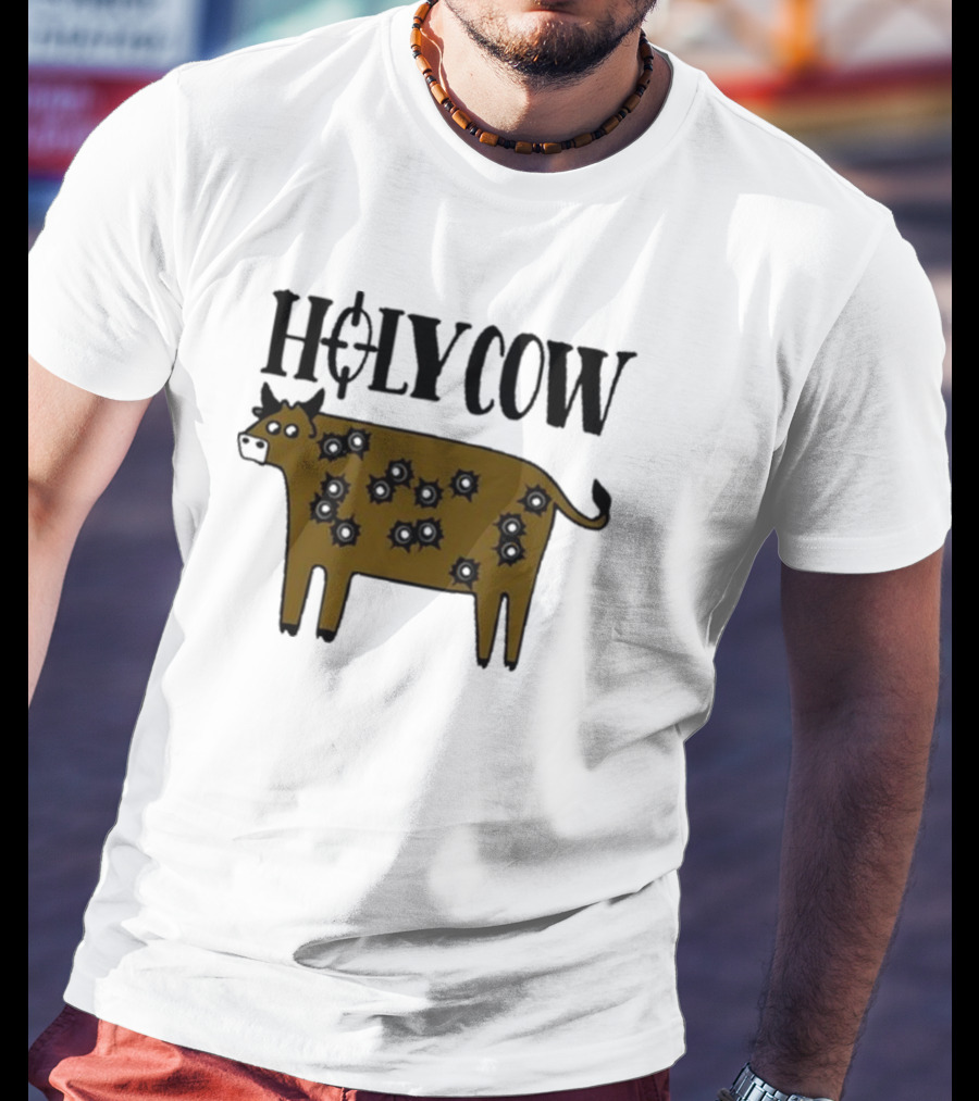 Kentucky Ballistics Holy Cow With Bullet Holes T-Shirt
