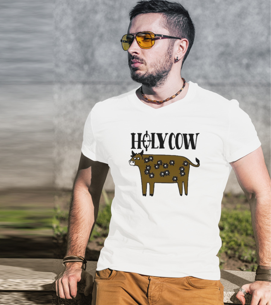 Kentucky Ballistics Holy Cow With Bullet Holes T-Shirt