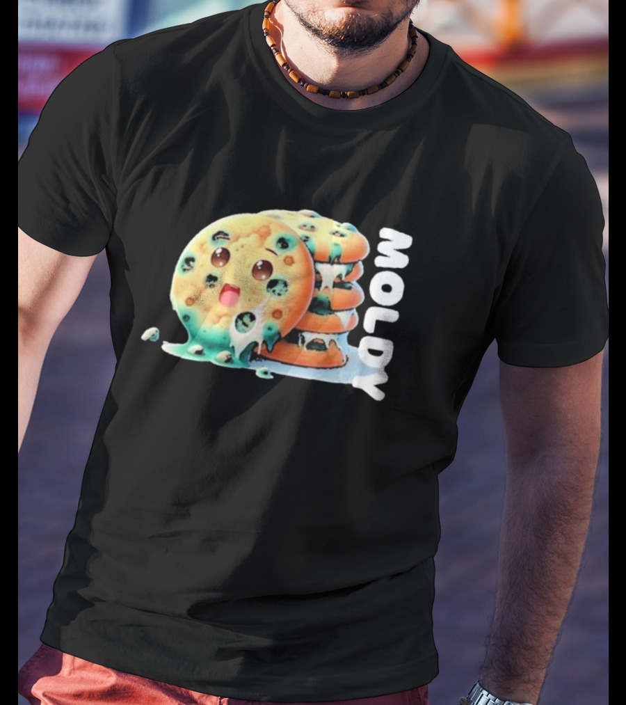 Moldy Cookies Stack With Cute Melting Face T-Shirt