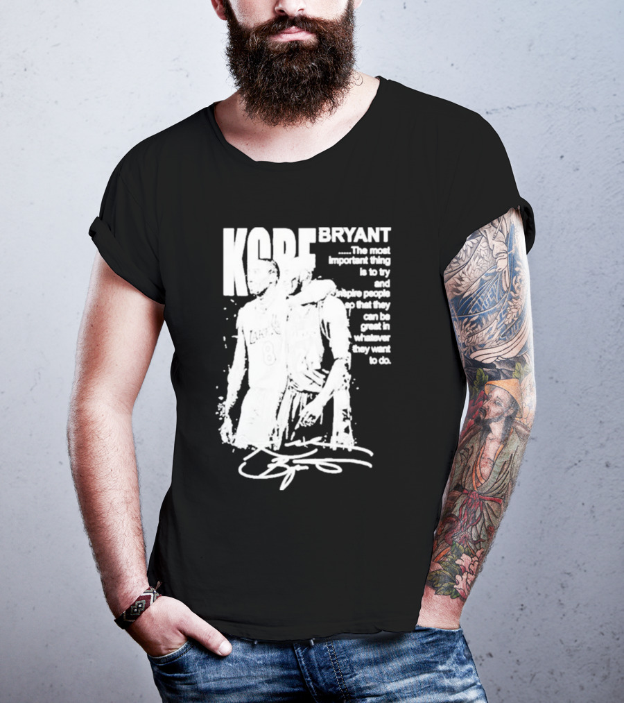Kobe Bryant Los Angeles Lakers Signature Inspirational Message T-Shirt