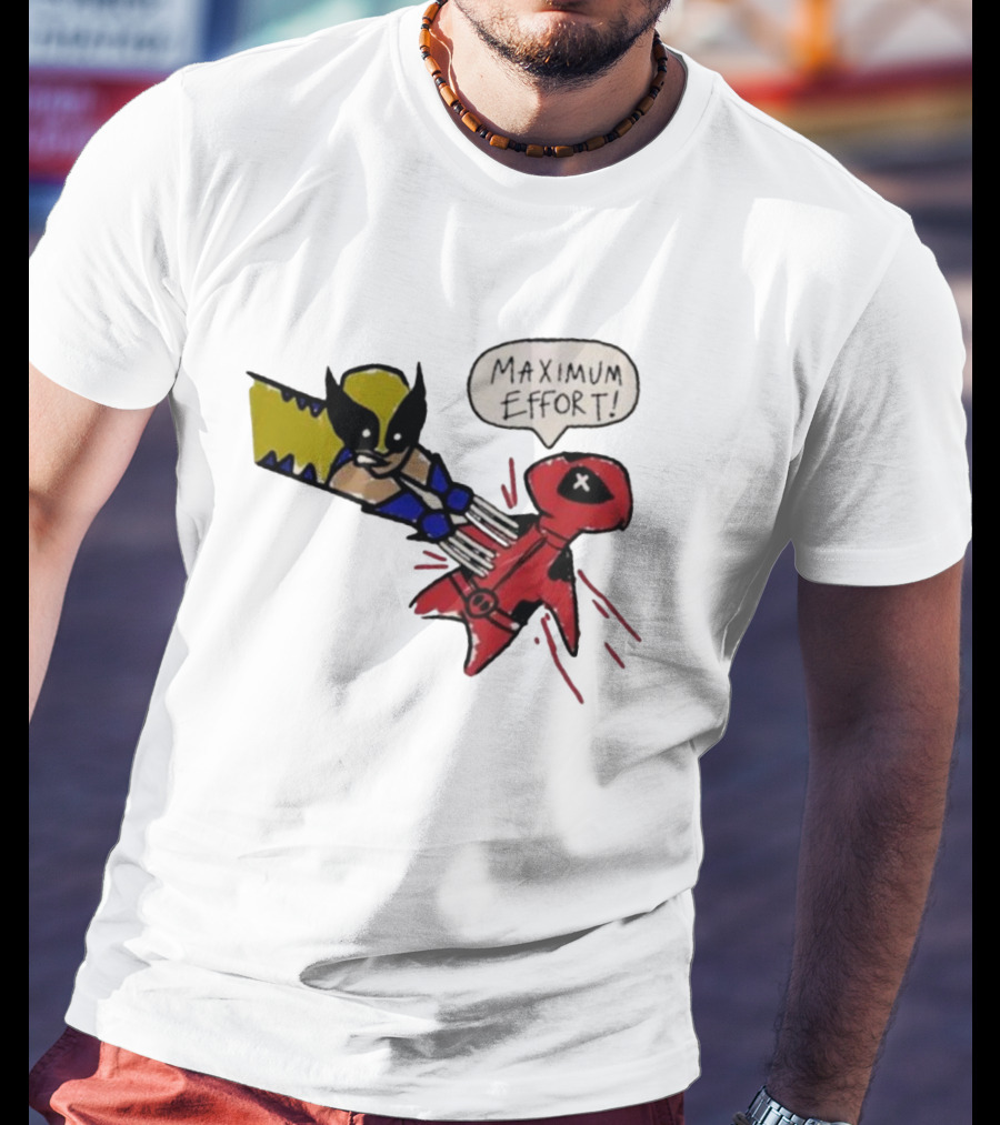 Maximum Effort Deadpool Stabbed By Wolverine T-Shirt