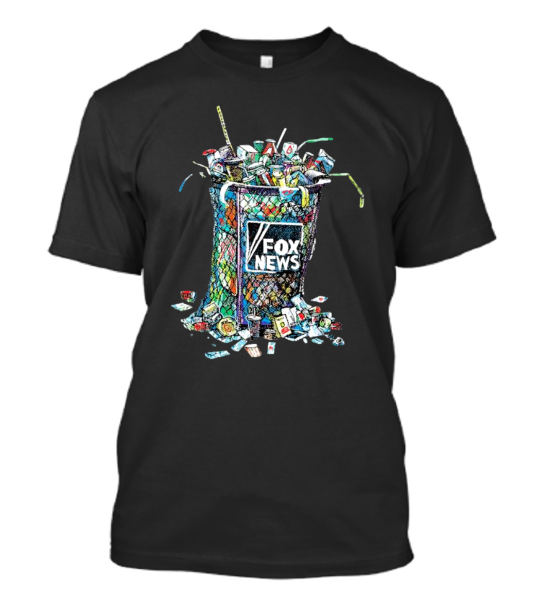 Michael De Adder Fox News Trash Can T-Shirt