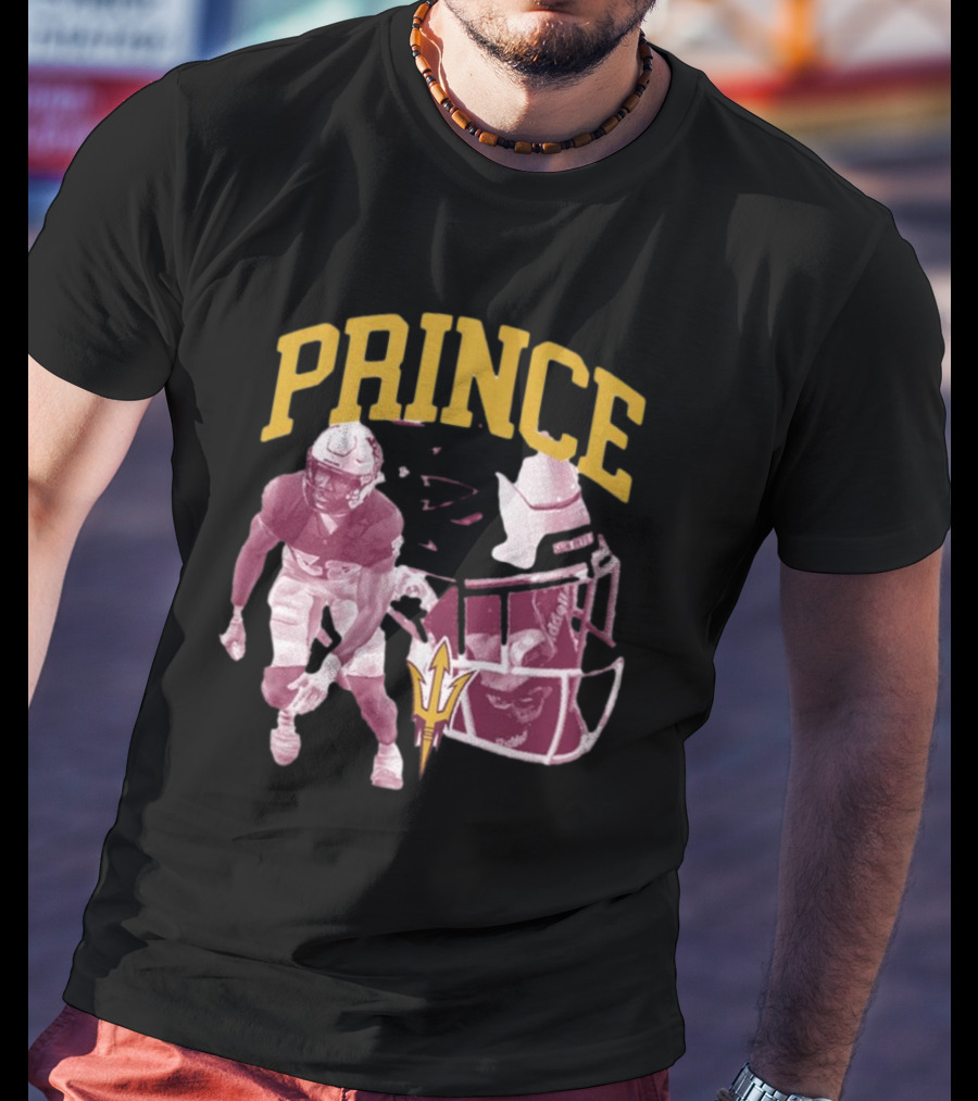 PRINCE Dorbah Arizona State Sun Devils Football Player Action And Helmet T-Shirt