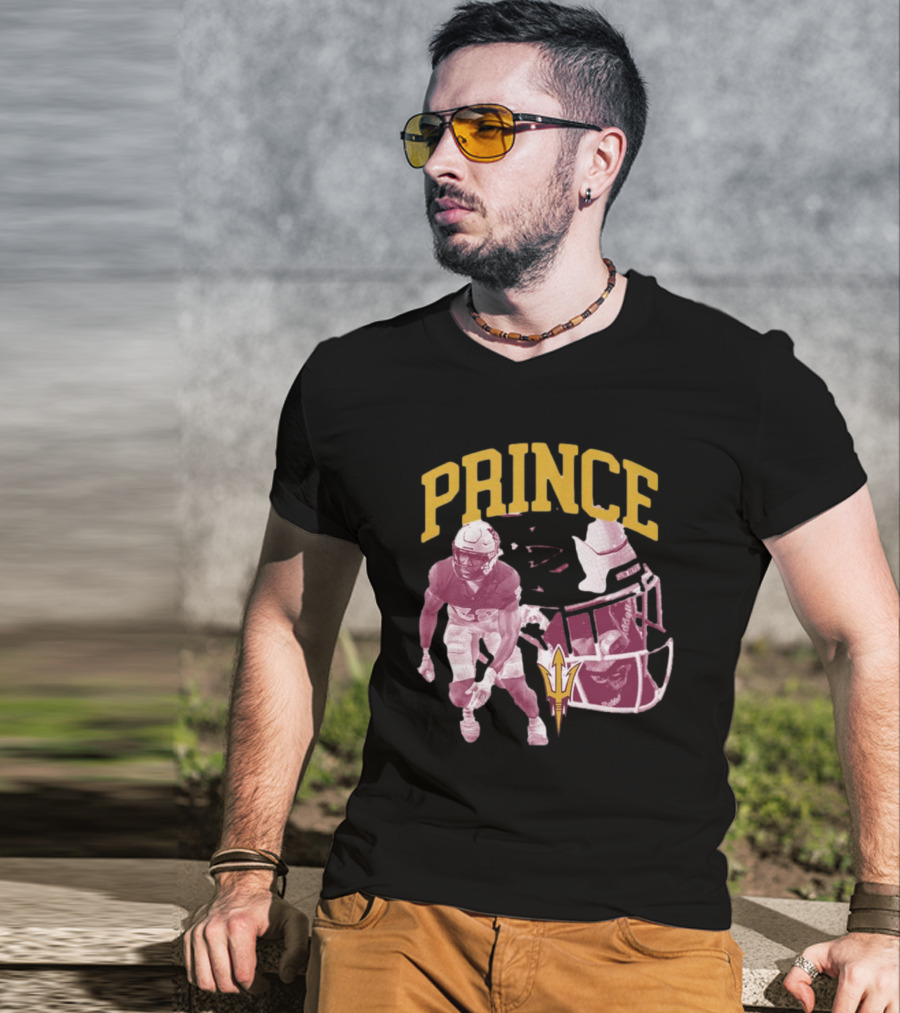 PRINCE Dorbah Arizona State Sun Devils Football Player Action And Helmet T-Shirt