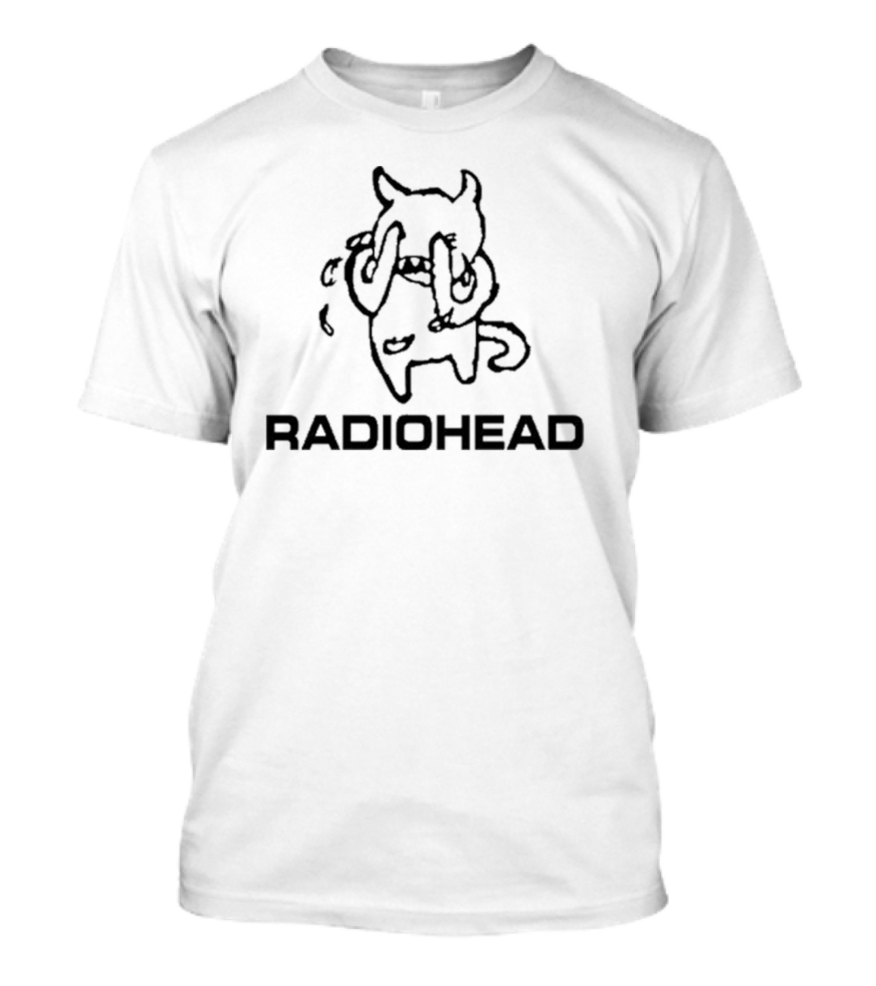 Radiohead Crying Devil Cartoon Band Image T-Shirt