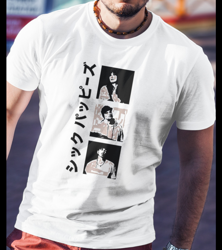 Sick Puppies Wave The Bull Square シックパピーズ Vertical Trio Image T-Shirt