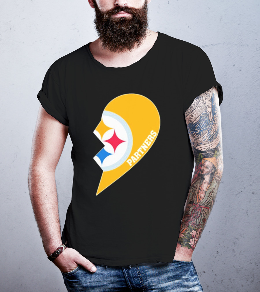 Steelers Partners Half Heart Logo Emblem T-Shirt