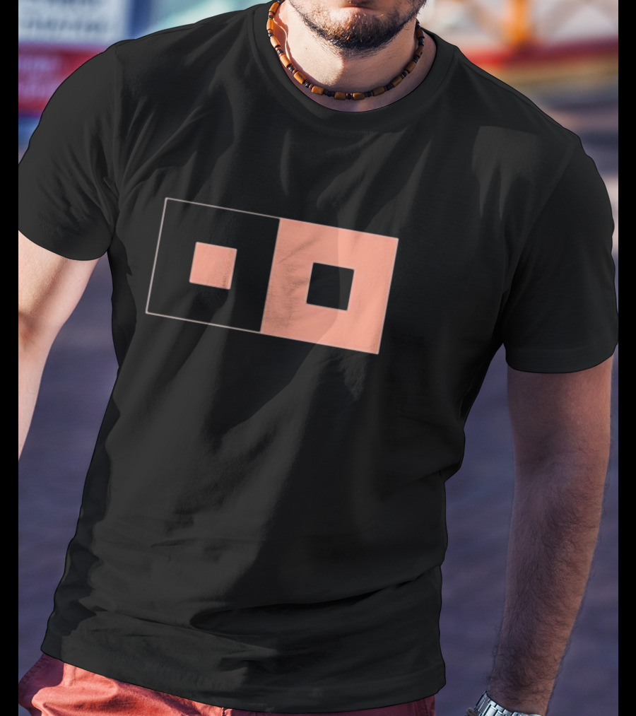 Sable Inverse Squares Minimalist Geometric T-Shirt