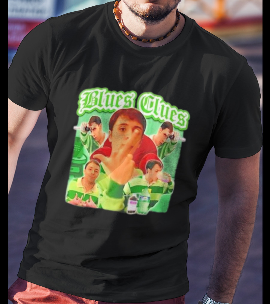 Blues Clues Gangster Funny Steve Meme Mashup T-Shirt