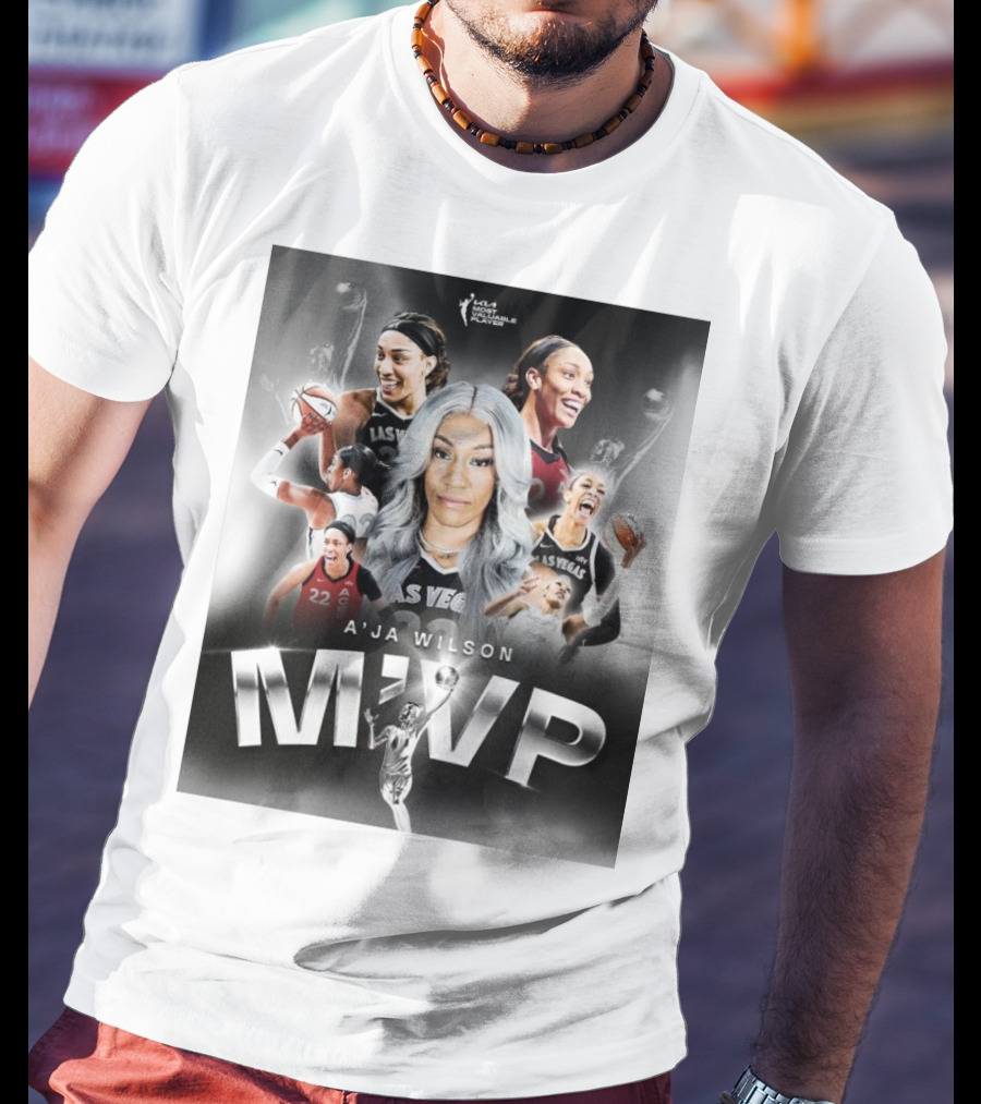 A'ja Wilson Las Vegas Aces WNBA MVP T-Shirt
