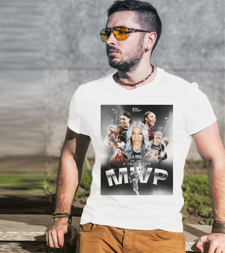A'ja Wilson Las Vegas Aces WNBA MVP T-Shirt