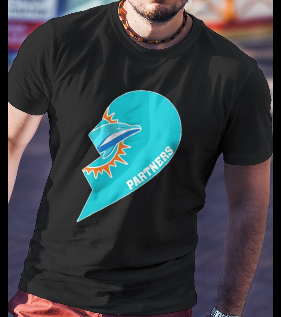 Miami Dolphins Partners Half Heart T-Shirt