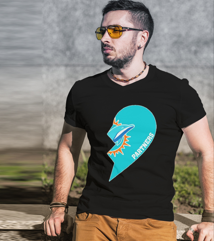 Miami Dolphins Partners Half Heart T-Shirt