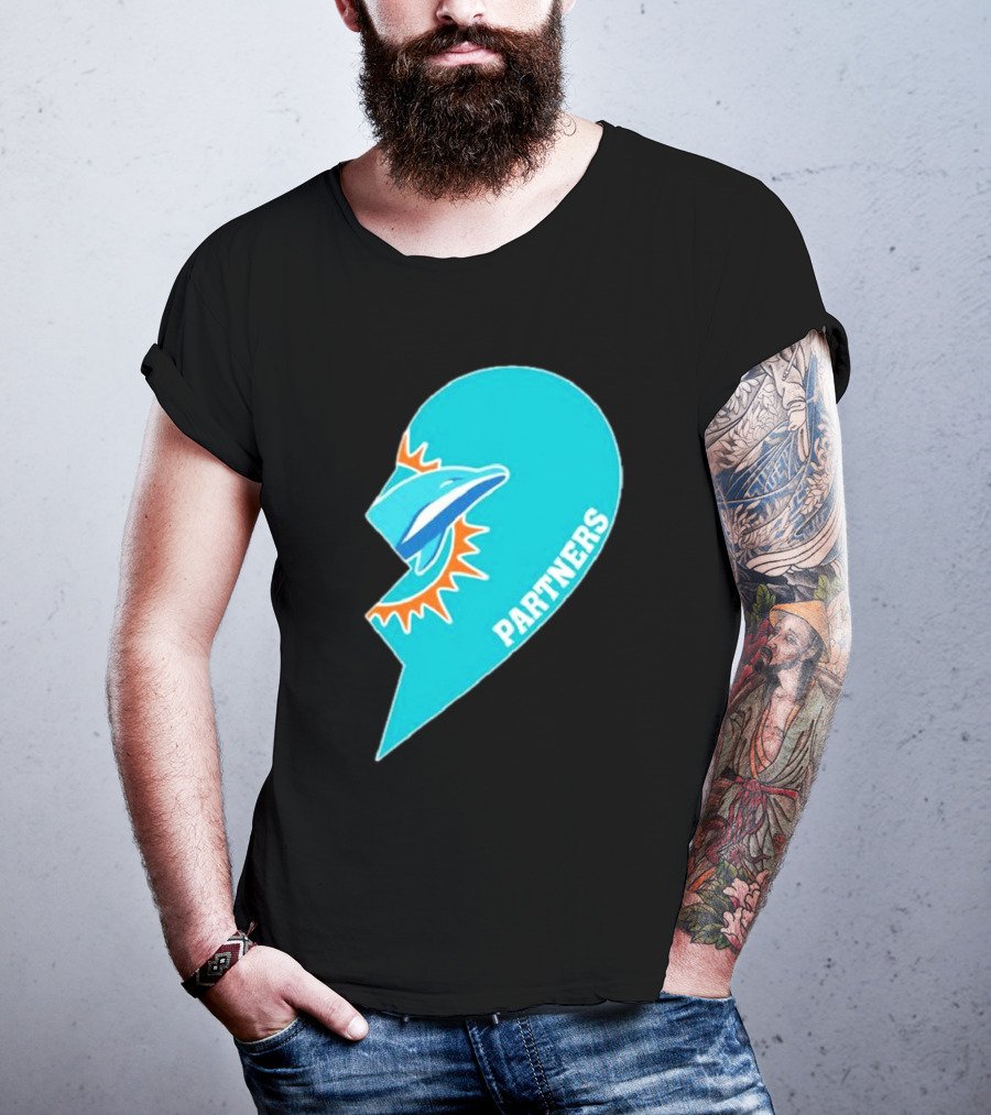 Miami Dolphins Partners Half Heart T-Shirt