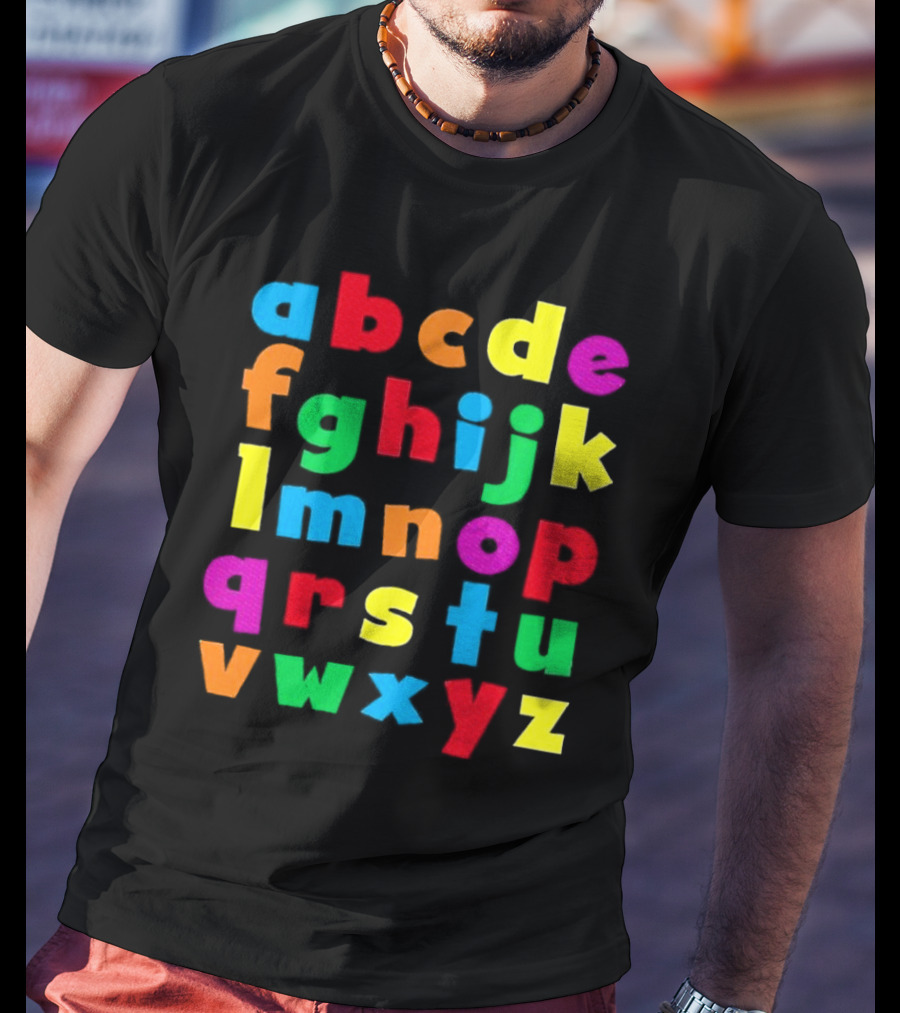 Colorful Alphabet Educational ABCs For Kids Learning T-Shirt