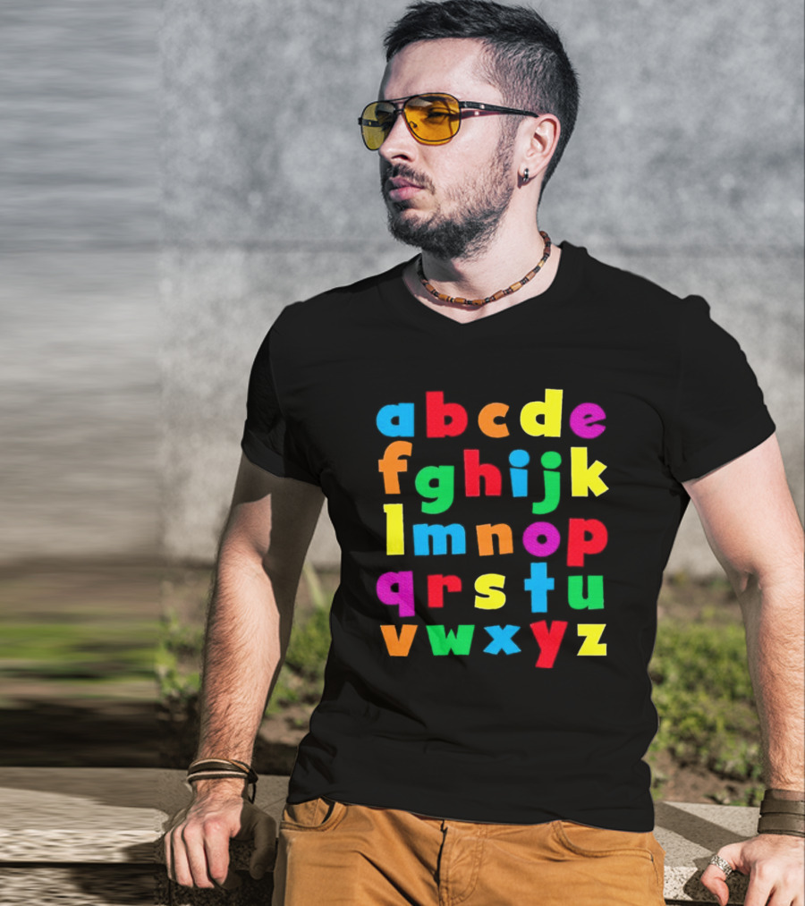 Colorful Alphabet Educational ABCs For Kids Learning T-Shirt