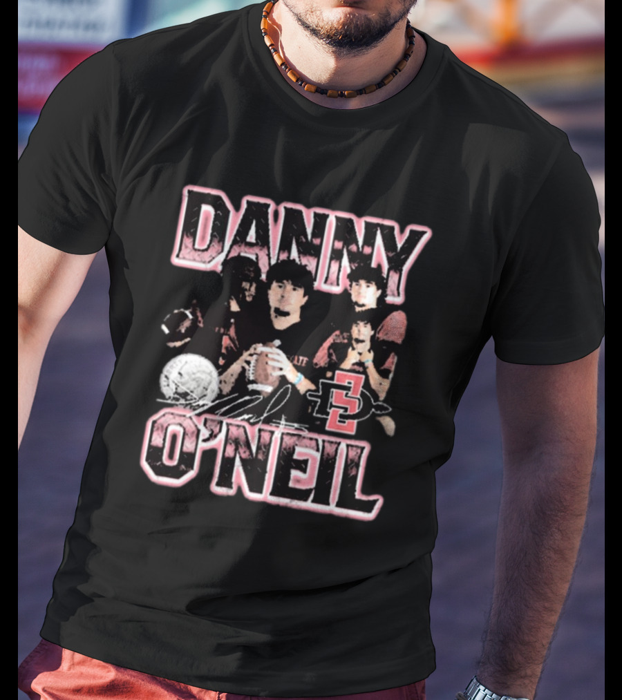 Danny O’Neil San Diego State Aztecs Football 90s Signature Retro T-Shirt