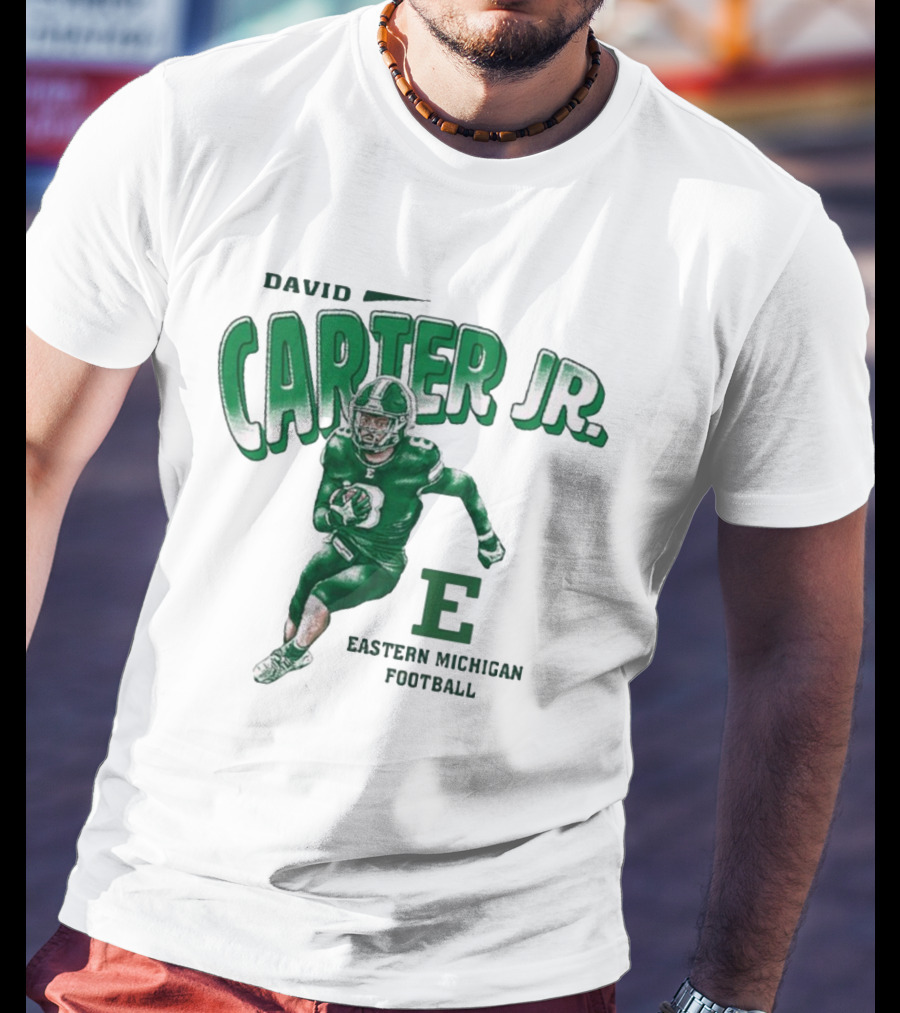 David Carter Jr. Football Eastern Michigan E T-Shirt
