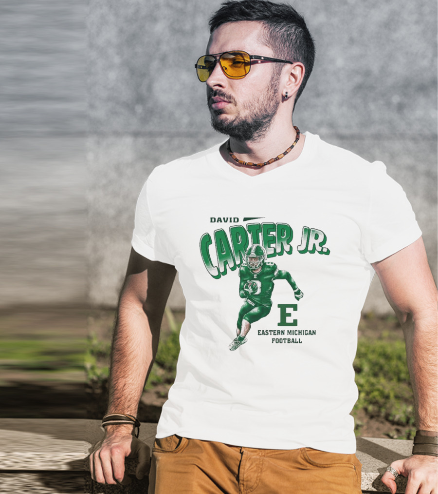 David Carter Jr. Football Eastern Michigan E T-Shirt