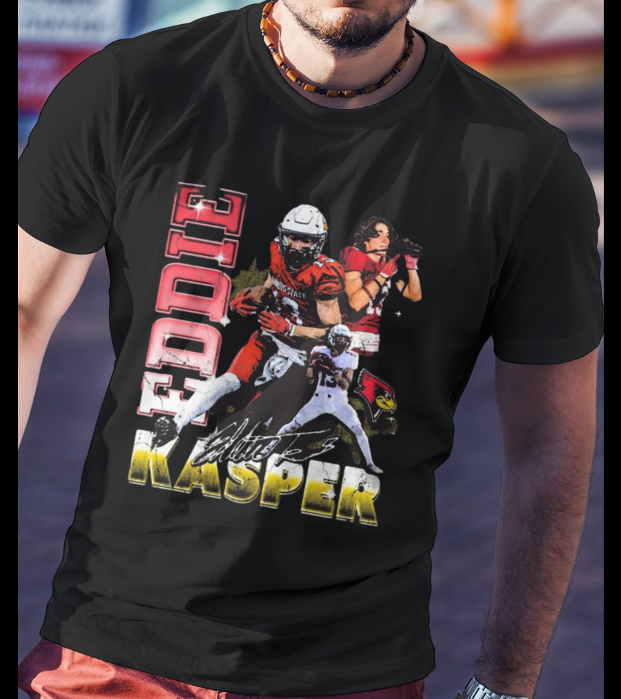 Eddie Kasper Illinois State Redbirds Football Vintage Signature T-Shirt