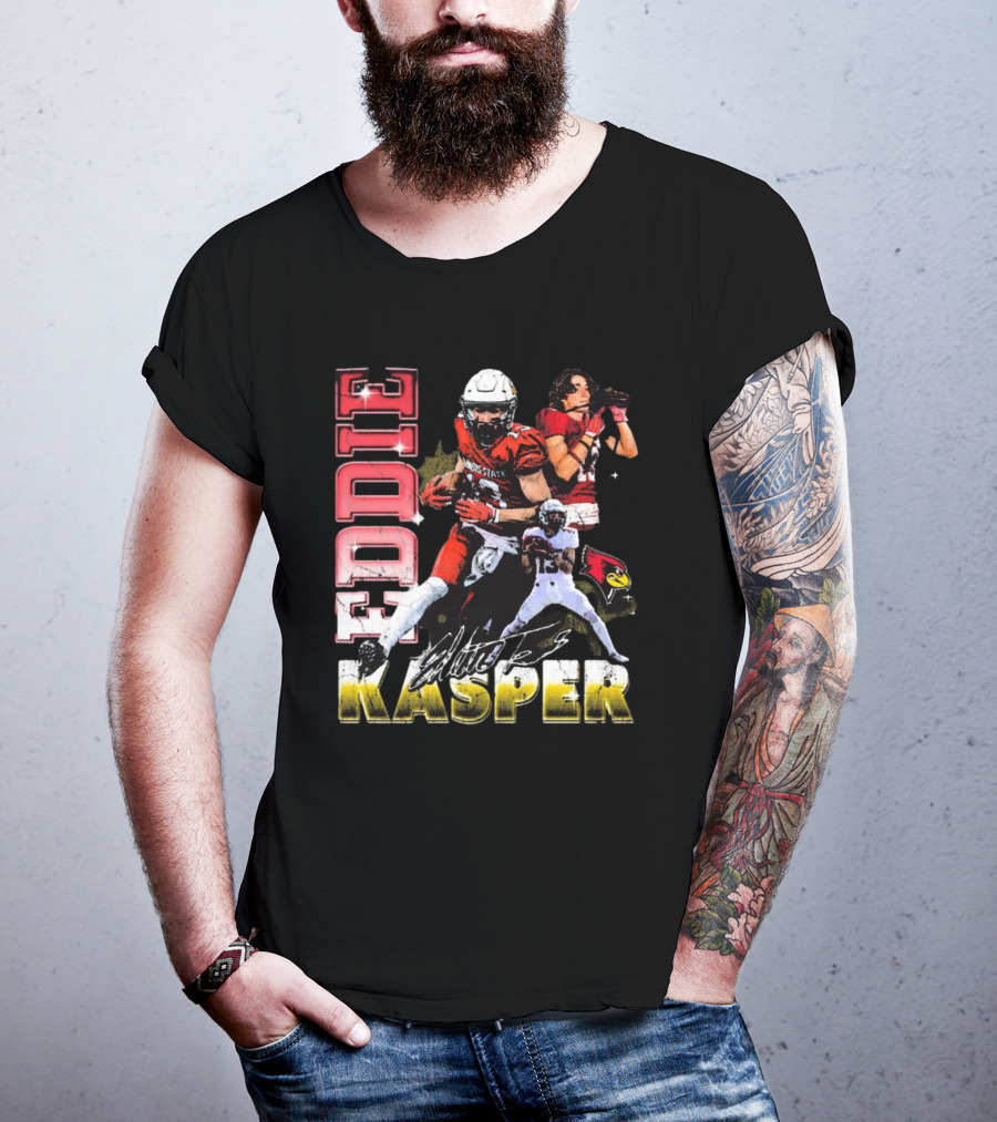 Eddie Kasper Illinois State Redbirds Football Vintage Signature T-Shirt