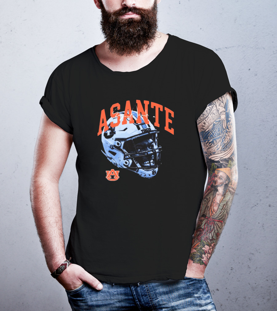 Asante Eugene Arch Auburn Tigers Signature Helmet T-Shirt
