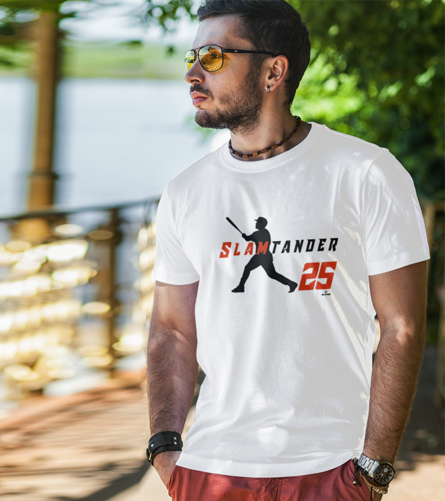 Anthony Santander Slamtander 25 Baltimore Orioles MLB Swing T-Shirt
