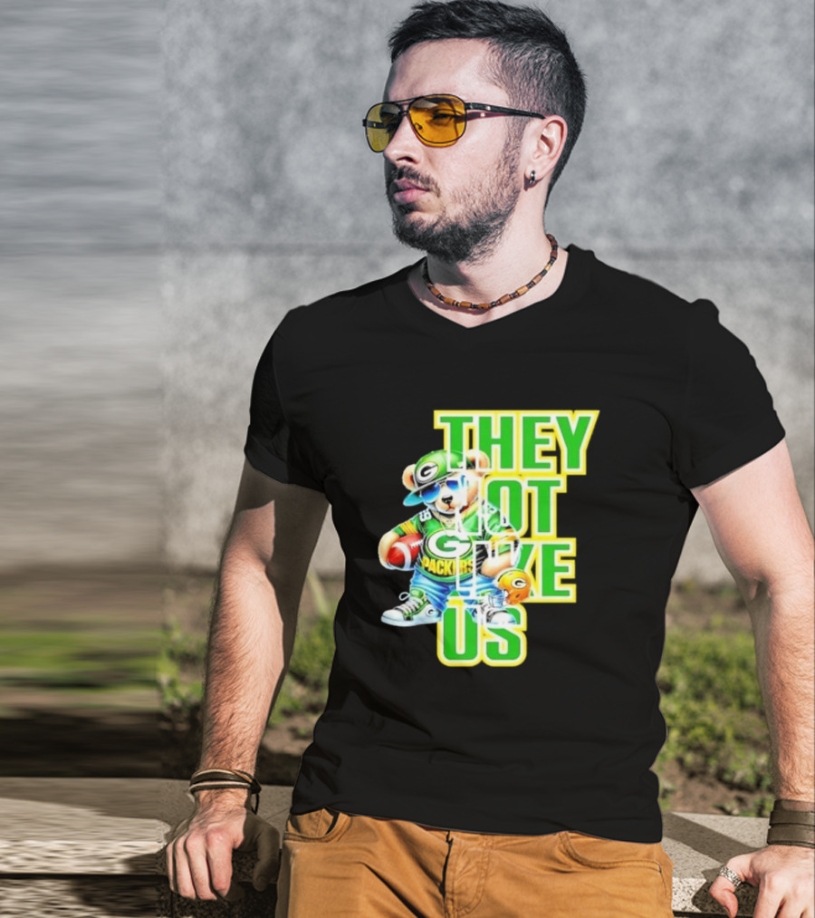 Green Bay Packers Bear They Not Like Us Football T-Shirt
