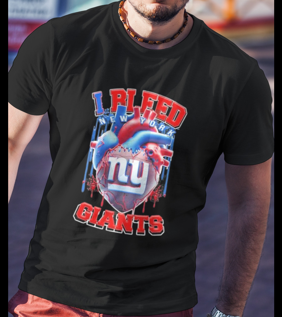 I Bleed New York Giants Ny Heart T-Shirt