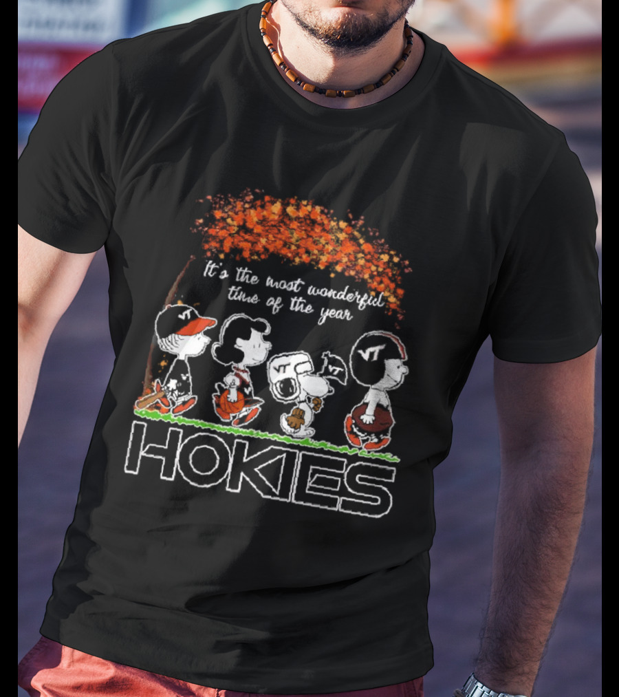 It’s The Most Wonderful Time Of The Year Hokies VT Peanuts Characters T-Shirt