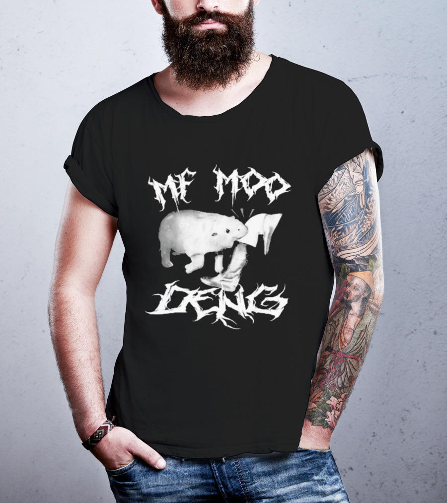 Jmcgg MF Moo Deng Polar Bear Kicking Boot Metal T-Shirt