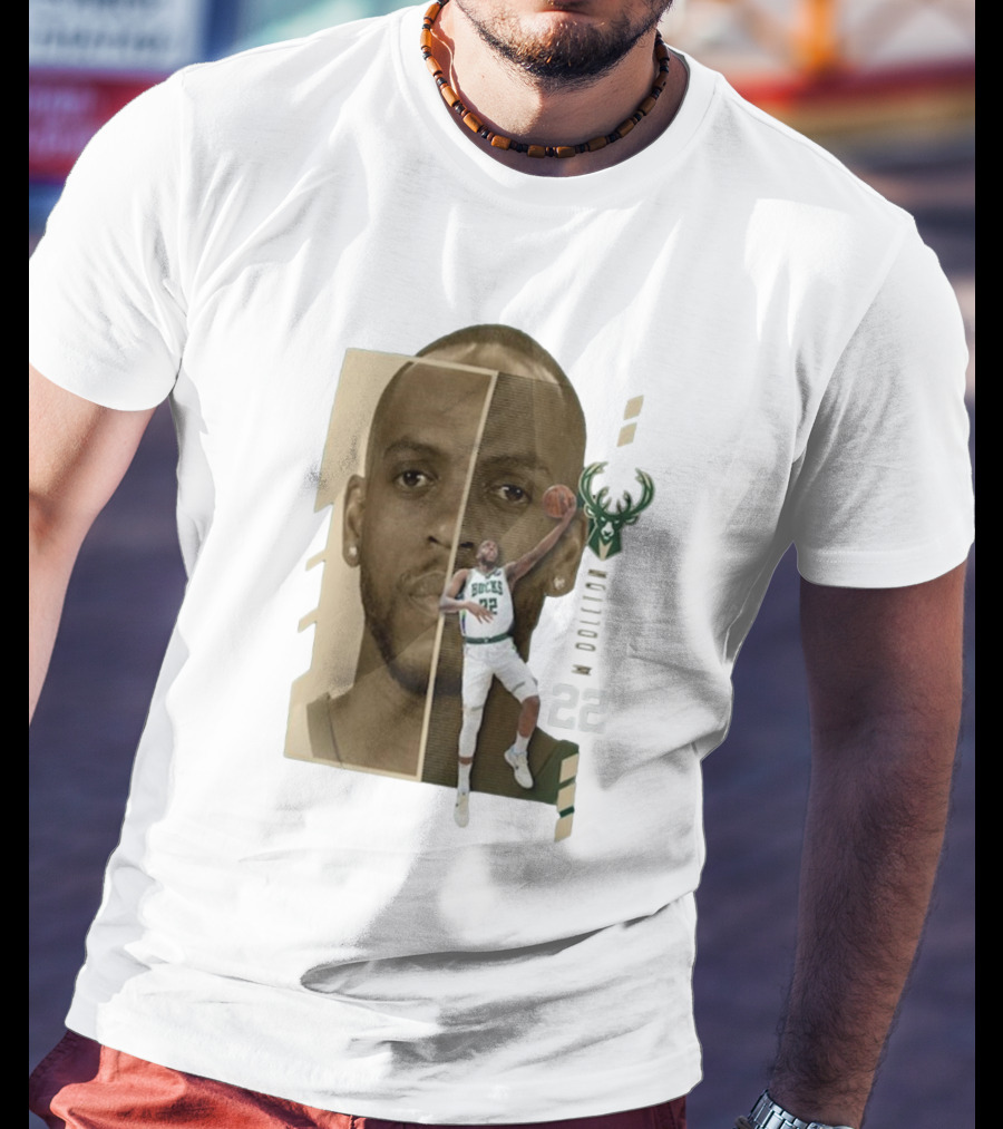 Khris Middleton Bucks Logo #22 Jump Pass Player Name And Number T-Shirt