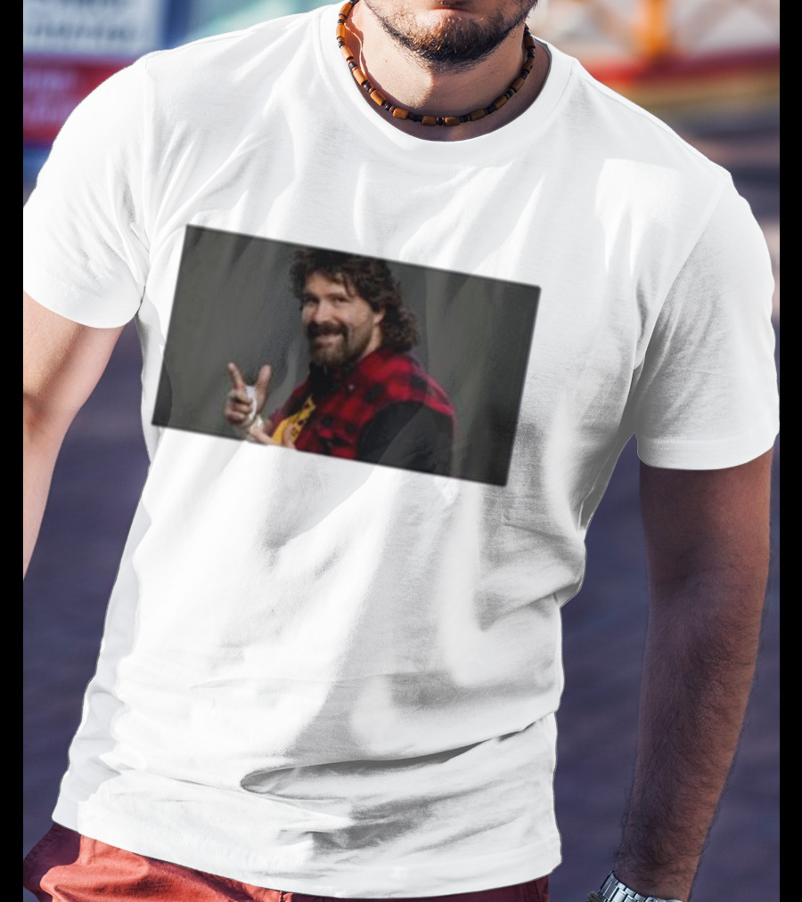 Mick Foley Vuelve A Firmar Un Contrato De Leyenda Con WWE Iconic Flannel Look T-Shirt