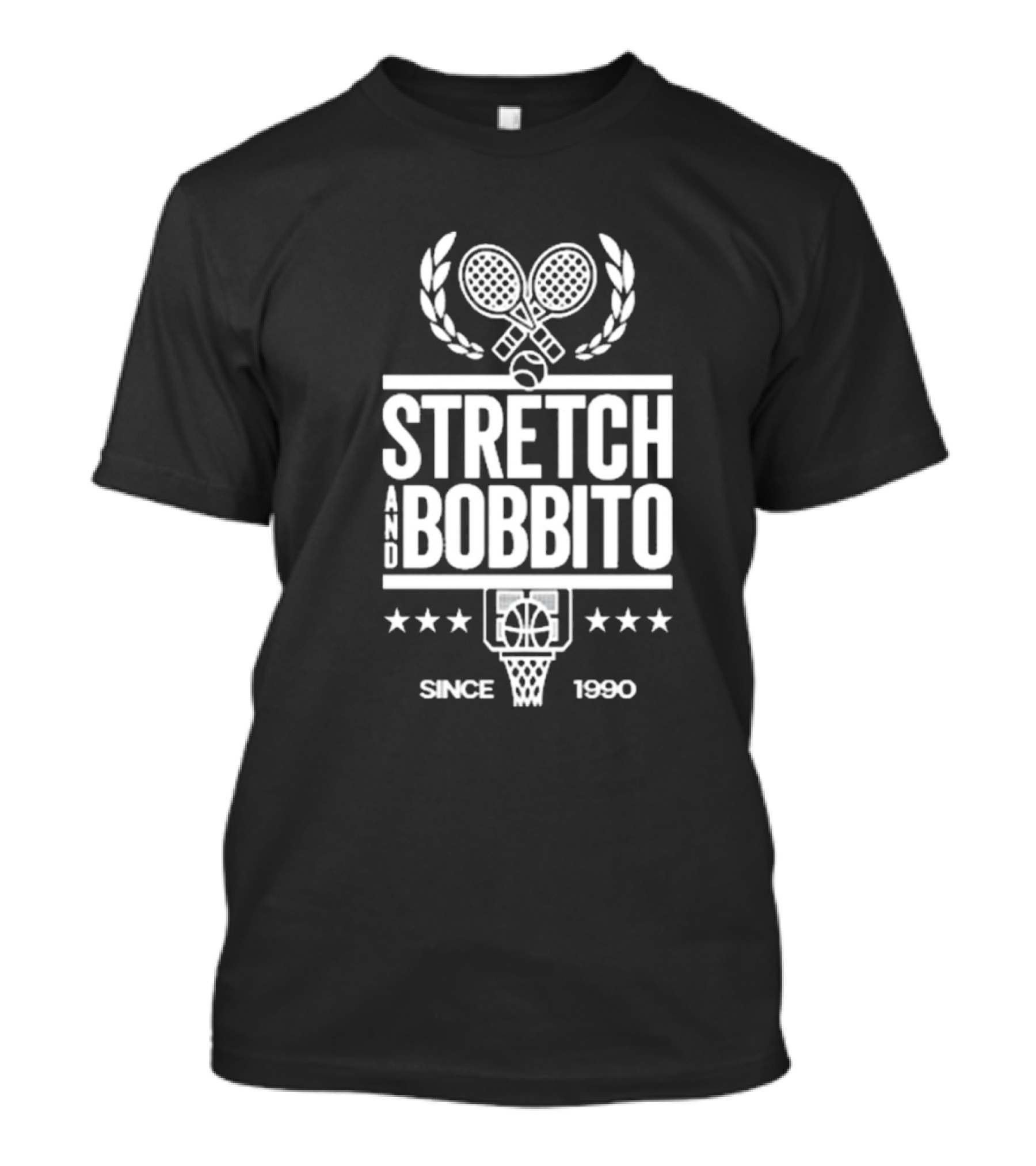 Koolboblove Stretch And Bobbito Court Tennis And Basketball Since 1990 T-Shirt