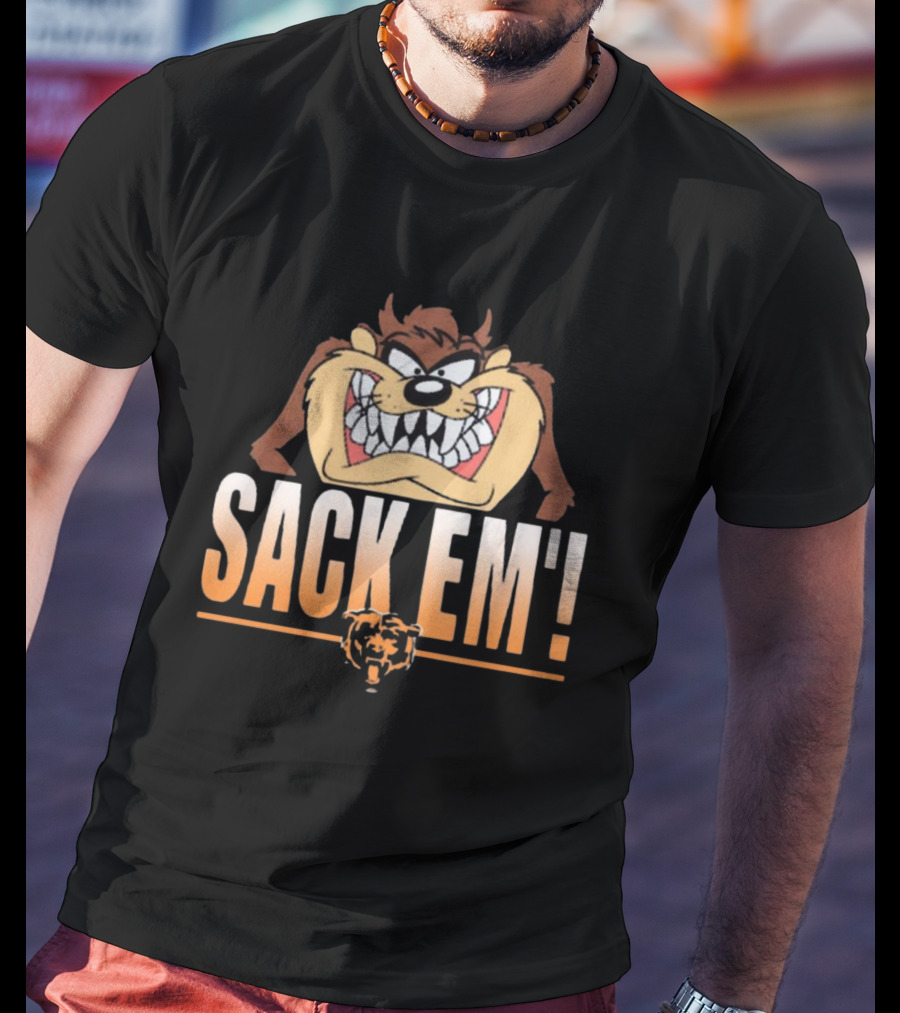 Looney Tunes Taz Sack Em’ Chicago Bears NFL T-Shirt