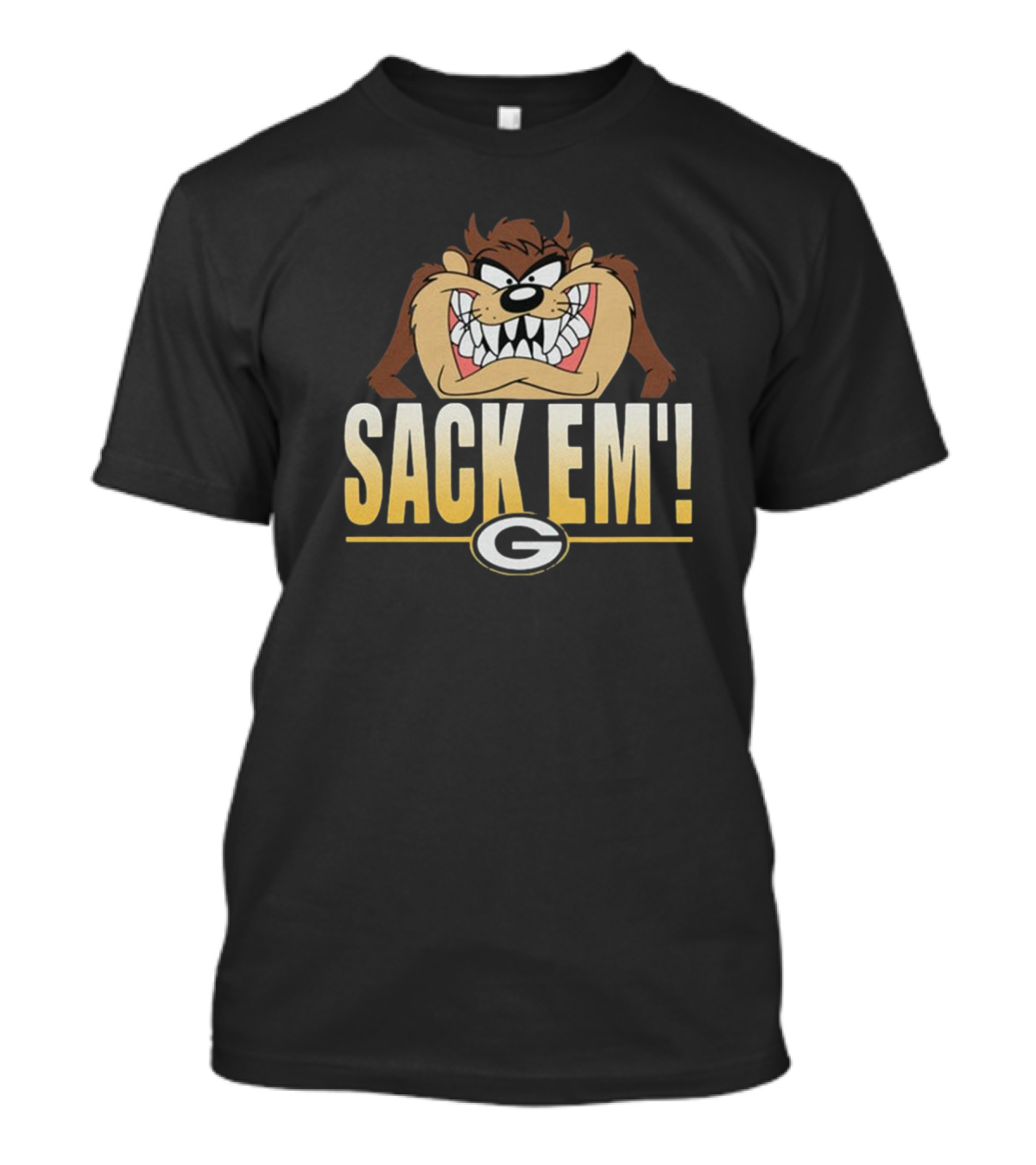 Looney Tunes Taz Sack Em Green Bay Packers NFL T-Shirt