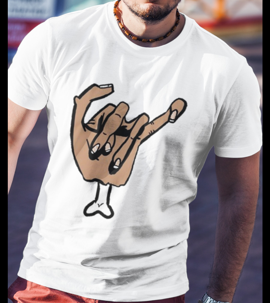 Ricky Berwick Crippled Bone Hand Gesture T-Shirt