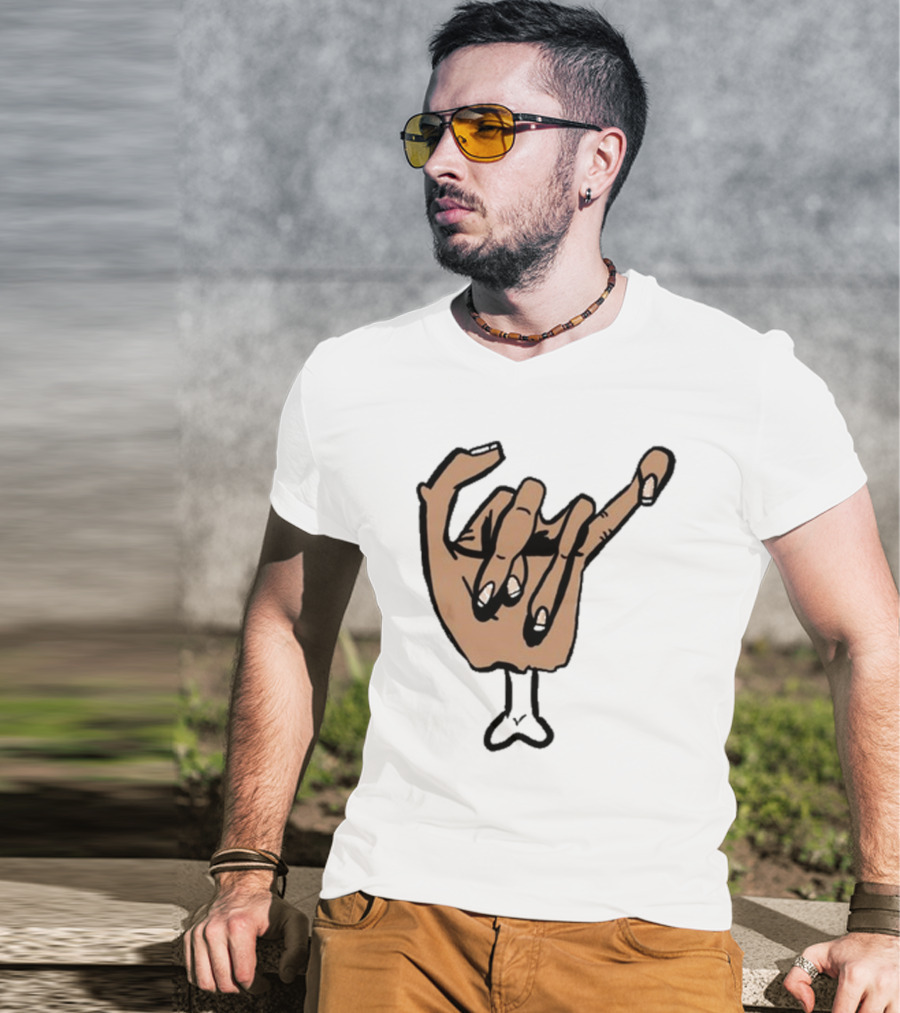 Ricky Berwick Crippled Bone Hand Gesture T-Shirt