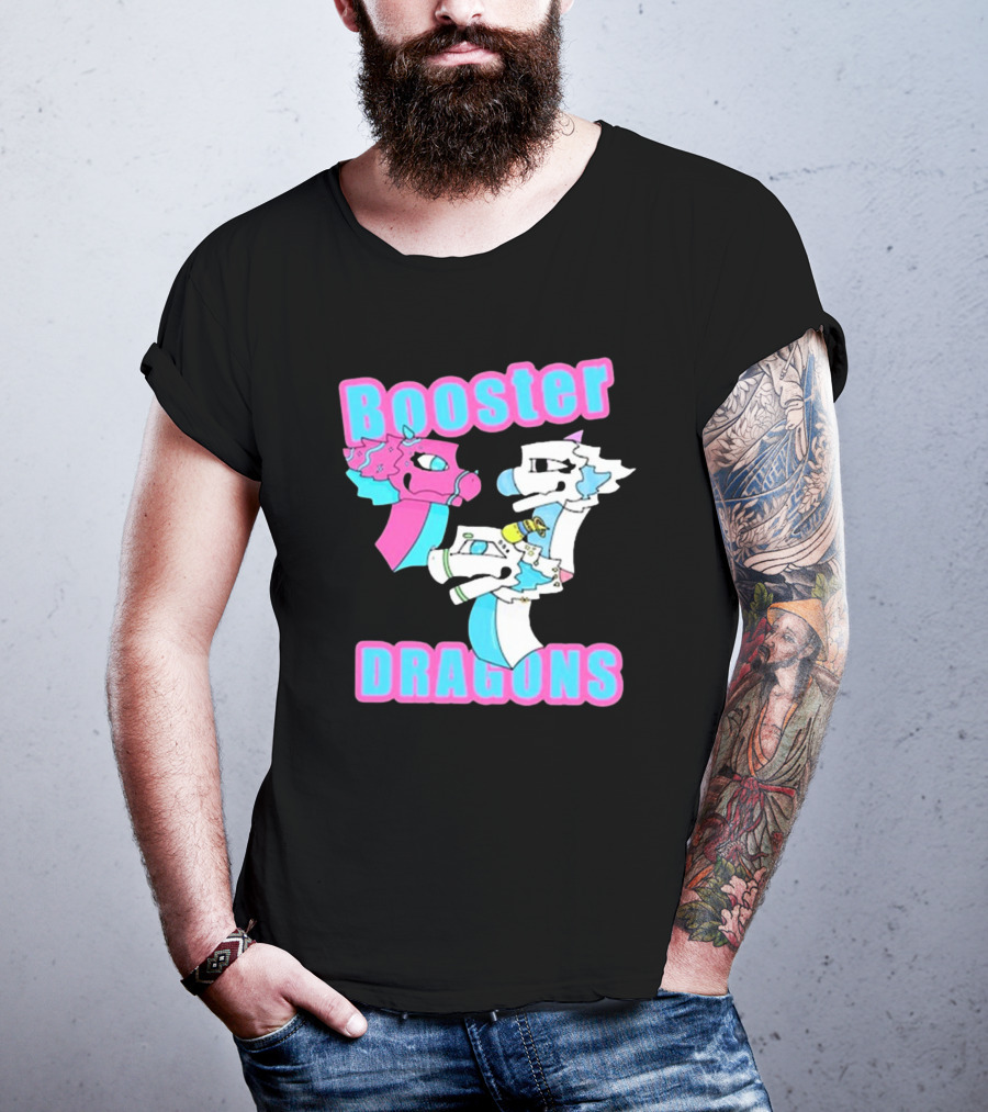 Booster Dragons Colorful Cartoon Characters T-Shirt
