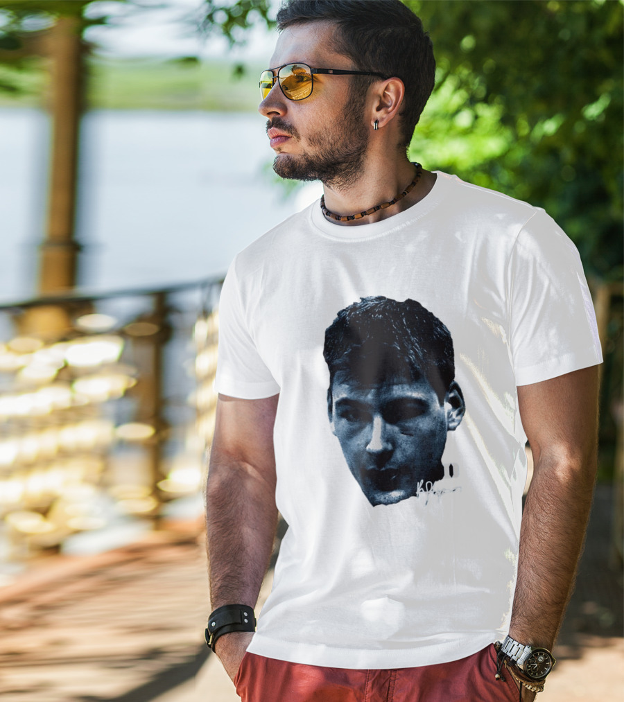 Kyle Filipowski Duke Blue Devils Signature Big Head Image T-Shirt