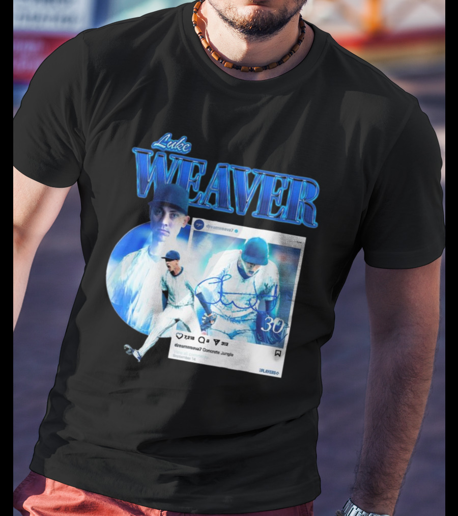 Luke Weaver Dream Weaver New York Concrete Jungle 30 Signature Playoffs T-Shirt