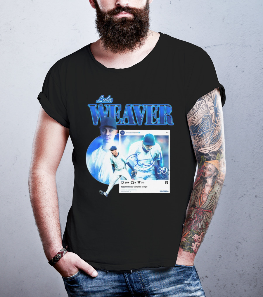 Luke Weaver Dream Weaver New York Concrete Jungle 30 Signature Playoffs T-Shirt
