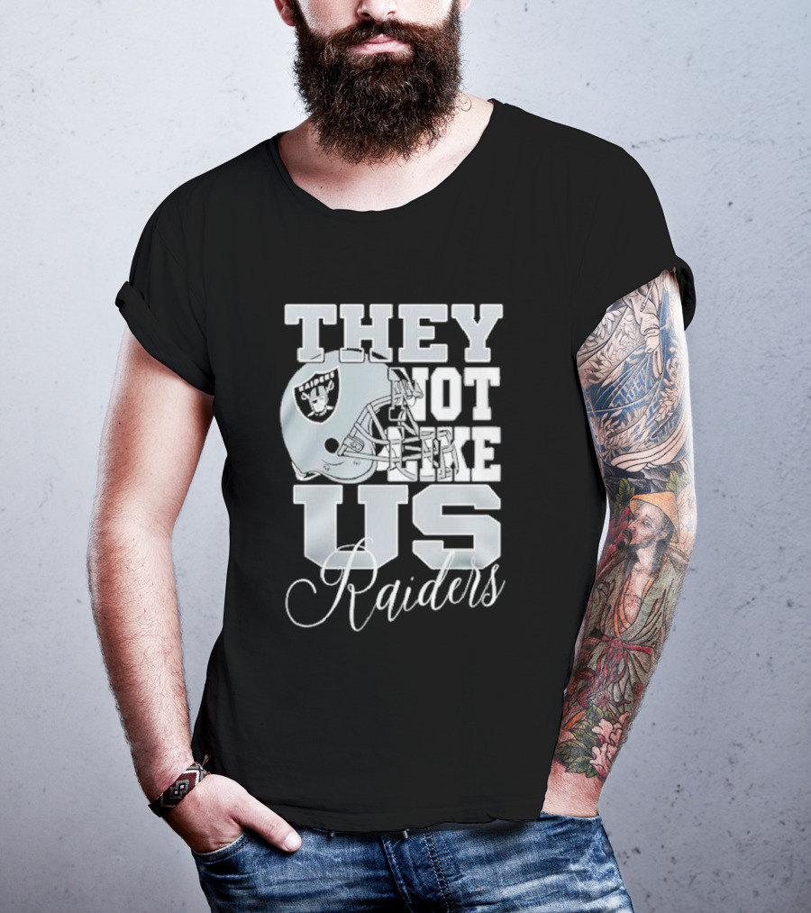 They Not Like Us Raiders Football Helmet T-Shirt