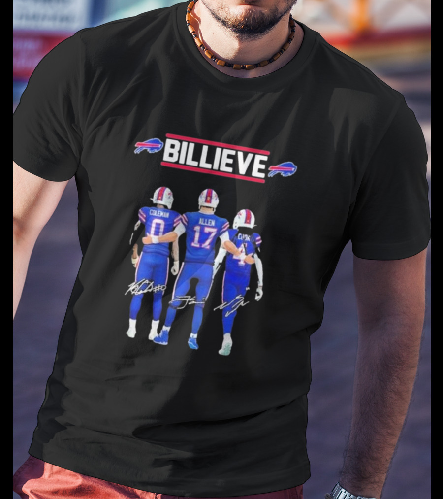 Buffalo Bills Billieve Coleman Allen Cook Signatures T-Shirt