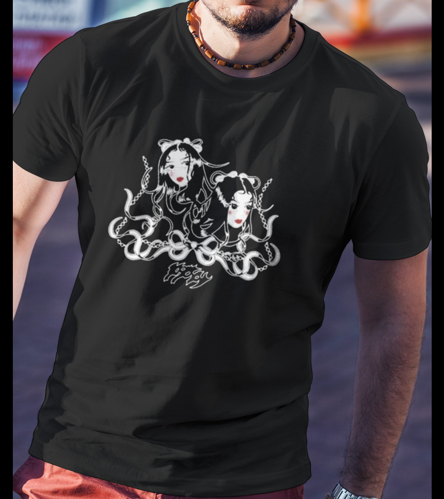 They're All Around Us Elegant Gothic Twins T-Shirt